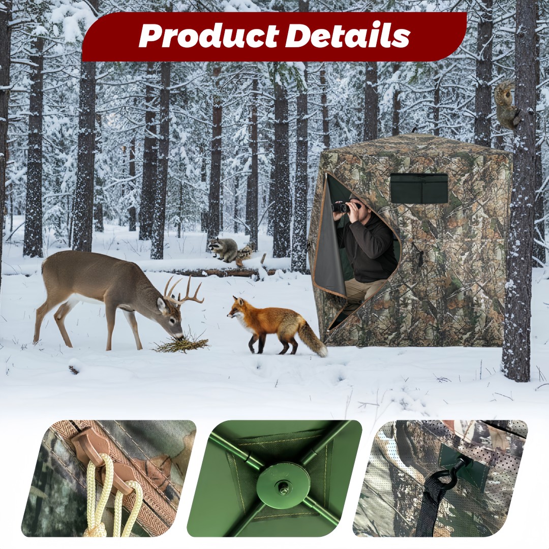 Hunting & Outdoor Supplies Carterton - Camouflage Pop-Up Hunting Blind Easy Setup