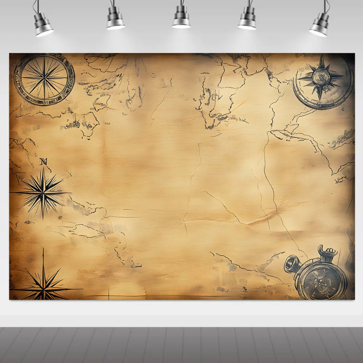 Pirate map banner, pirate prop - Outdoor Hunting Events recension och pris