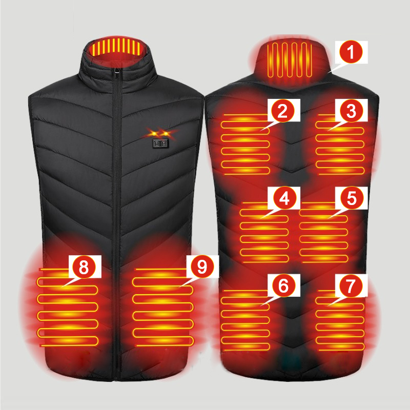 Winter 9 Areas Heated Vest Out - Outdoor Hunting Heater recension och pris