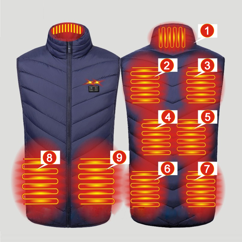 Winter 9 Areas Heated Vest Out - Outdoor Hunting Heater recension och pris