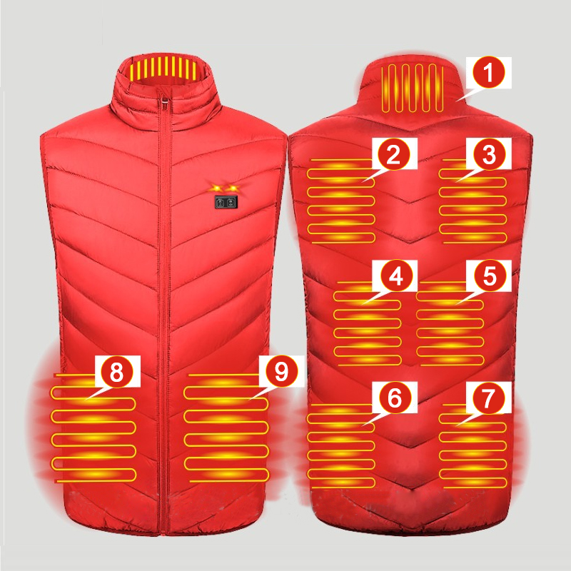 Winter 9 Areas Heated Vest Out - Outdoor Hunting Heater recension och pris