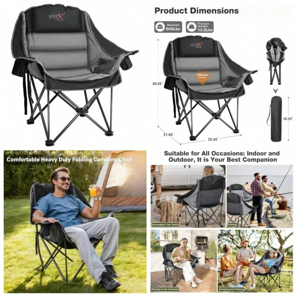 Oversized Camping Chair for Ad - Outdoor Hunting Events recension och pris