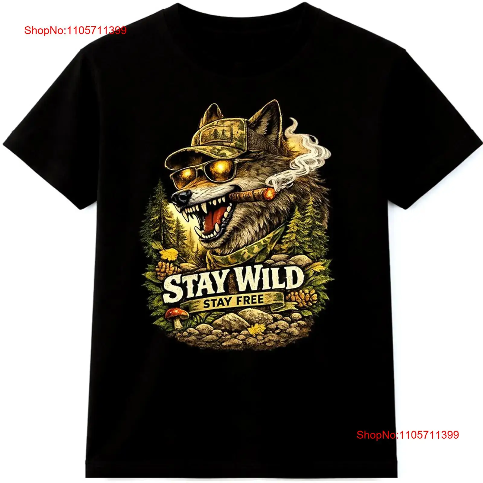 Wolf T Shirt Stay Wild Free Ou - Wildman Hunting & Outdoor Polokwane Photos recension och pris