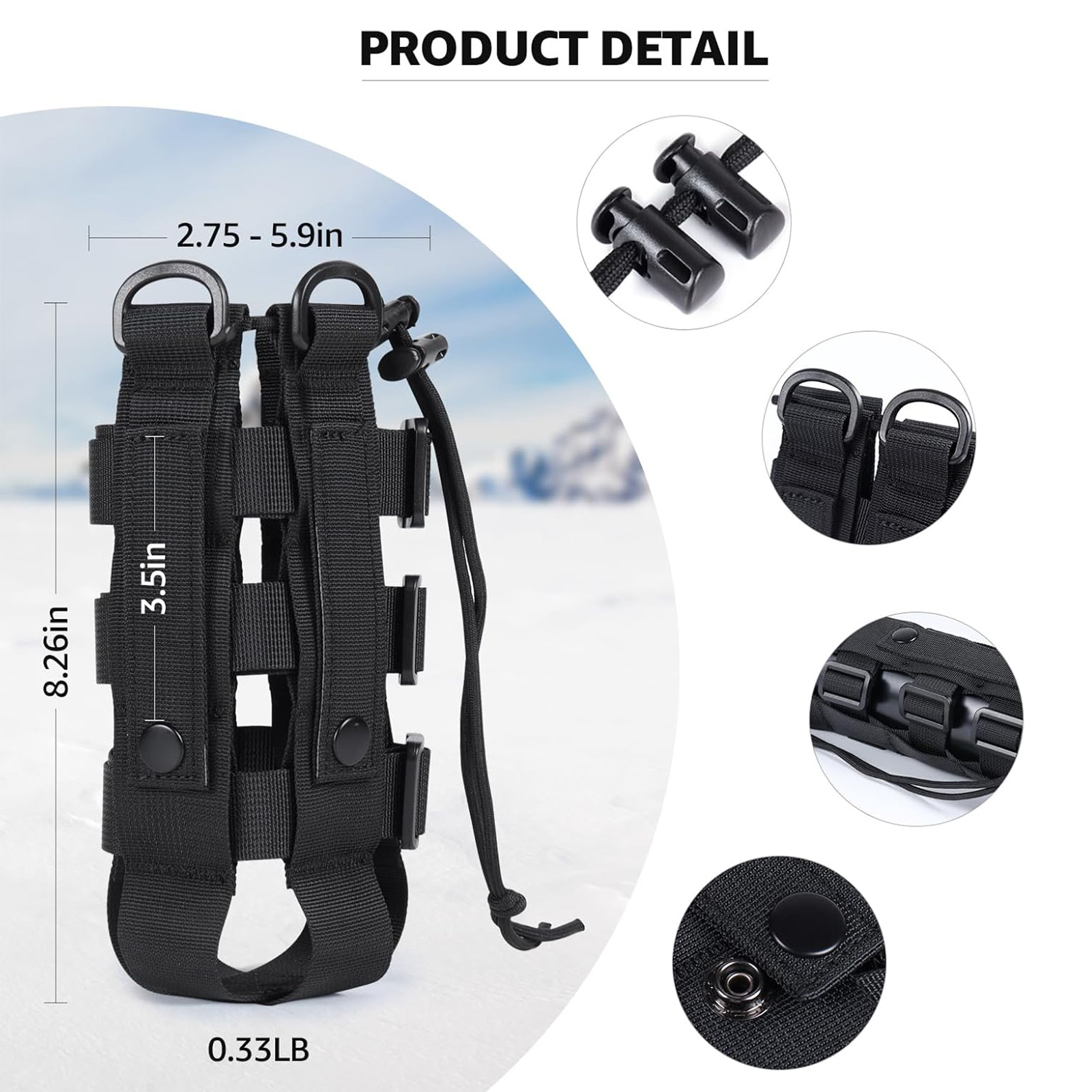 Molle Water Bottle Holder Pouc - Outdoor Hunting Backpack recension och pris