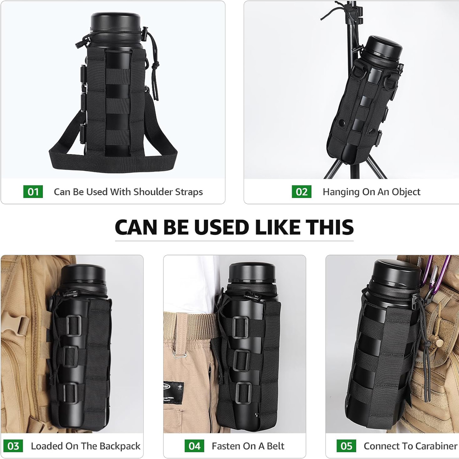 Molle Water Bottle Holder Pouc - Outdoor Hunting Backpack recension och pris