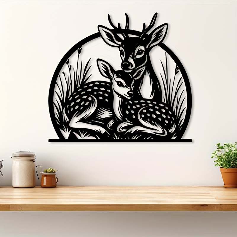 Brand Rustic Iron Deer Wall Ar - Hunting Outdoor Brand recension och pris