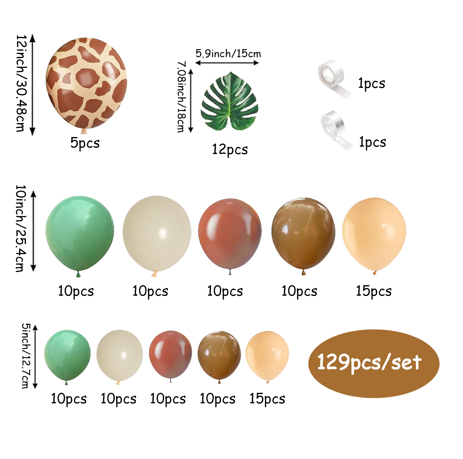 129-Piece Sage Green and Brown - Outdoor Hunting Events recension och pris